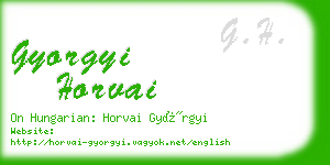 gyorgyi horvai business card